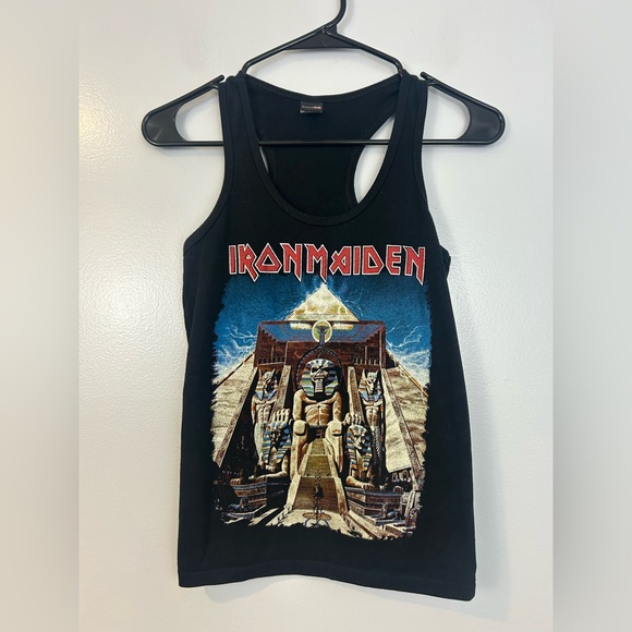 Iron Maiden Powerslave Black Stretch Tank Top Size Small - Picture 1 of 7